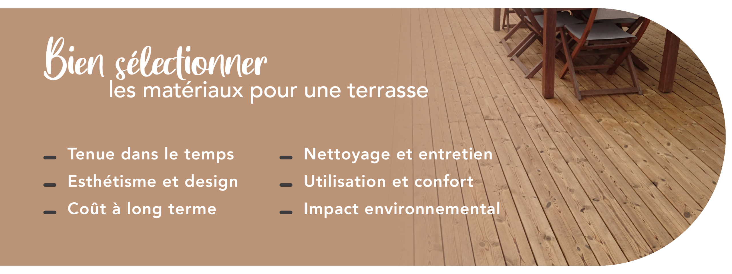 Bien sélectionner ses matériaux pour sa terrasse